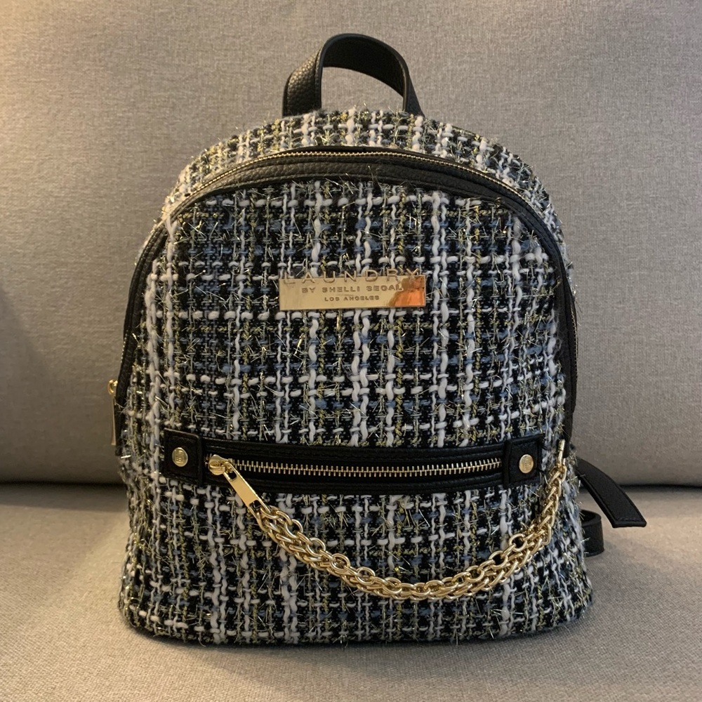 Laundry by Shelli Segal Tweed Backpack - Picture 1 of 7